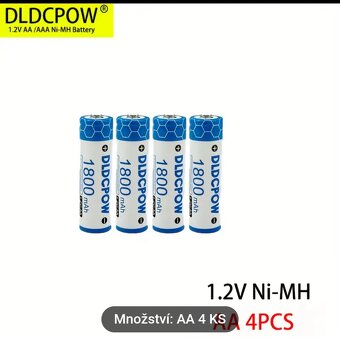 DLDCPOW® AA, 1x1.800mAh, dobíjecí, vysokokapacitní bat. NOVÉ - 3