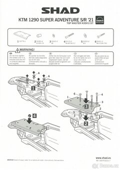 Prodám montážní sadu Top Master SHAD K0DV11ST - KTM - 3