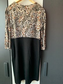 DÁMSKÉ ŠATY ČERNÉ V KOMBINACI ZVÍŘECÍ VZOR, vel: 44 - 3