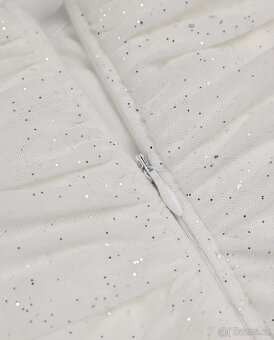 Společenské šaty bílé S - 3