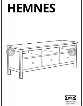 Tv stolek Ikea HEMNES - 3