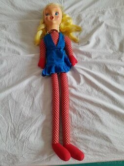 TEXTILNÍ PANENKA retro 70.léta délky  80 cm - 3