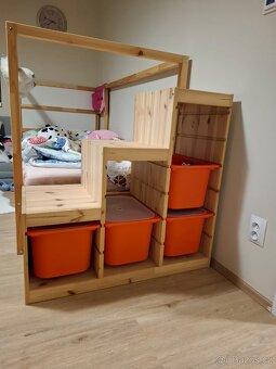 Oboustranná/vyvýšená dětská postel IKEA KURA vč. matrace - 3