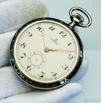 VELMI VZÁCNÉ TULOVÉ CELO STŘÍBRNÉ KAPESNÍ HODINKY OMEGA – FU - 3