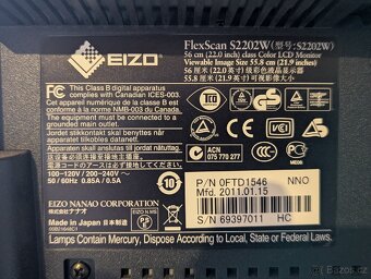 Eizo FlexScan S2202W 22" černý - 3