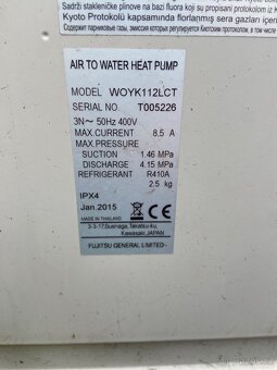 Tepelné čerpadlo FUJITSU WOYK112LCT – kompletní set vzduch-v - 3
