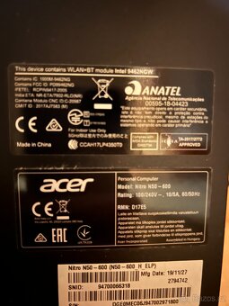 Herní počítač Acer Nitro N50-600 + grafická karta NVIDIA Gef - 3