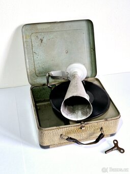 Starý dětský gramofon GBN Bing, 1930-40 - 3