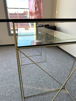 Kare Design Polar Skleněný stůl zlatý, jako nový - 3