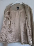 Kožená semišová bunda/sako Esprit, vel. 36/38, barva nude - 3