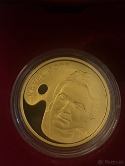 Zlato / zlaté půluncové mince ,medaile Karel Gott - 3