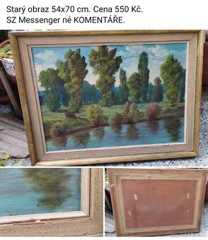 Staré obrazy .Ceny a rozměry viz fota. - 3