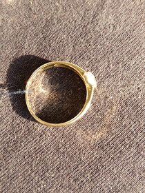 Zlatý prsteň 585 s kameňom - 3