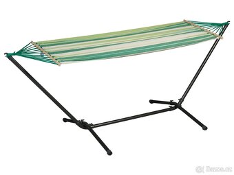 Závěsná síť se stojanem LIVARNO, zelené pruhy - 3