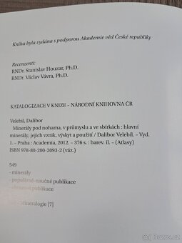 Minerály pod nohama v průmyslu a ve sbírkách - Velebil, 2012 - 3