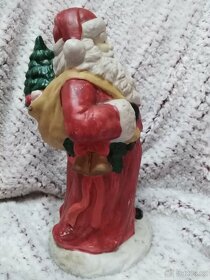 dekorace keramický Santa s dárky - 3