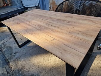 Stůl Jídelní Kov Lamino 90x160 výška 76 cm - 3