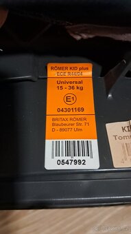 Autosedačka Römer 15-36kg - 3