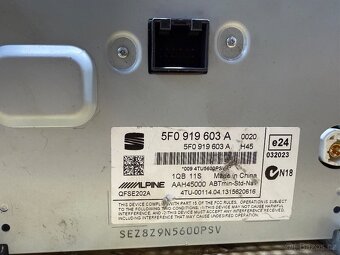 Autoradio Seat S NAVIGACI 5F0919603A - 3