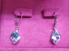 Marcin S Blue Topaz - stříbrné náušnice s modrým topazem - 3