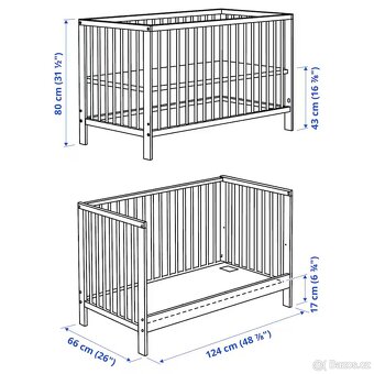 Dětská postýlka IKEA Gulliver 60x120cm+matrace - 3