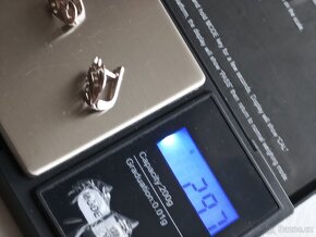 Zlatý luxusní náušnice 14 kr Andělská křídla - 3