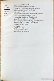 Dějiny naší rodiny/ Jan Ryska/ Albatros 1981 - 3