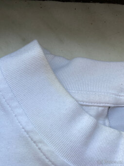 Bílé Adidas Originals tričko s červeným nápisem - XS - 3