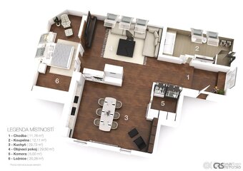 Pronájem nadstandardního bytu 2+kk - 3