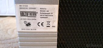 Elektrický přímotop 2000W, plynulá regulace teploty - 3