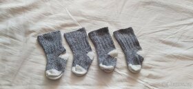 D49_Dětské teplé ponožky (šedý-bílý, 1 pár) - 3