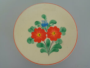 4 dezertní talířky - stará ručně malovaná keramika - 3