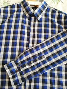 Pánská kostičkovaná modrobílá košile zn. Smog - slim fit - L - 3
