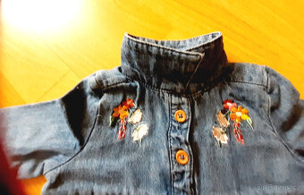 Overal podšitý bavlnou, NOVÝ, pro holčičku, vel. 68 - 3