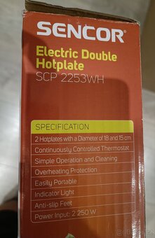 Elektrický vařič Sencor SCP 2253WH dvojplotna - 3