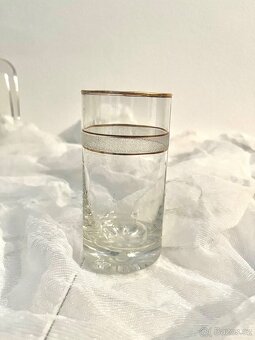 Křišťálový, zdobený džbán a sada sklenic - 3