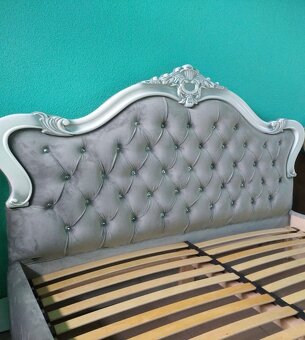 Nová čalouněná postel šedá 160x200 - 3