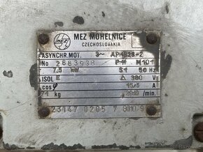 380V 3 fazovy motor 7,5kW Mez Mohelnice asynchron - 3