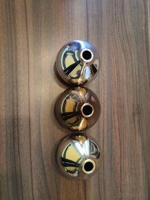 3 porcelánové vázy v metalických barvách - 3