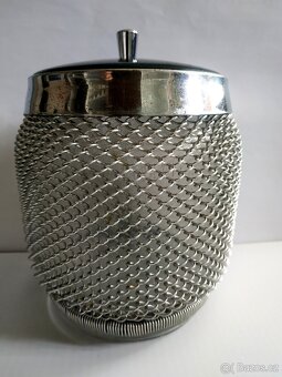 Nádoba na led + shaker opletené kovovým pletivem, Kovočas - 3