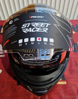 Integrální helma na motorku Street Racer Titan Carbon černá - 3