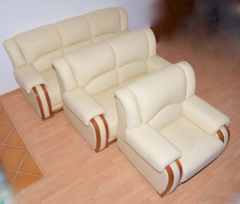 Kožená sedací souprava 3+2+1 nerozkládací - 3