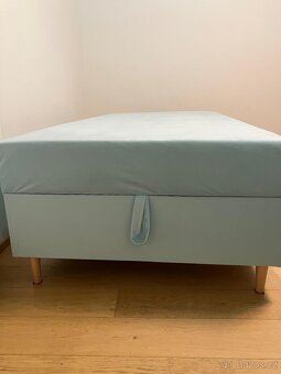 2x jednolůžková postel 100x200 - světle modrá - 3