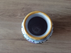 Retro keramická vázička -Modra - 3