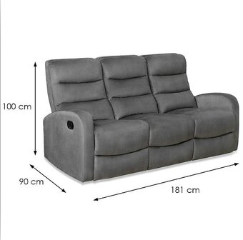Troj sedačka s funkcí relax - 3
