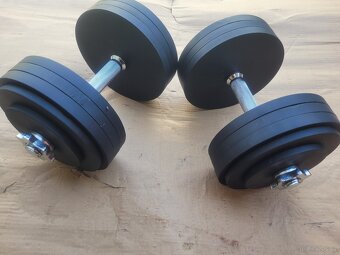 Nakládací jednoruční činky 2× 2,5kg - 40kg - 3