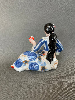 Porcelánová soška Kartářka 15.5 cm, Polonne USSR - 3