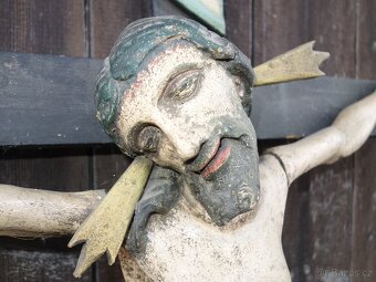 Starý Kristus dřevěný , super model - 3