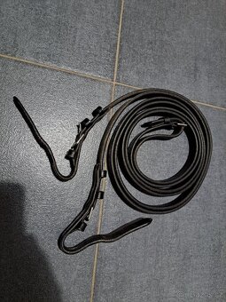 Drezurní otěže kožené 150 cm - 3
