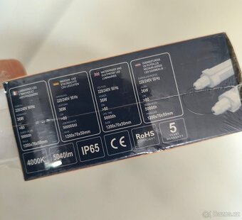 Hermetické LED lampy 60/120/150 cm, IP65, 4000K, gastro - 3